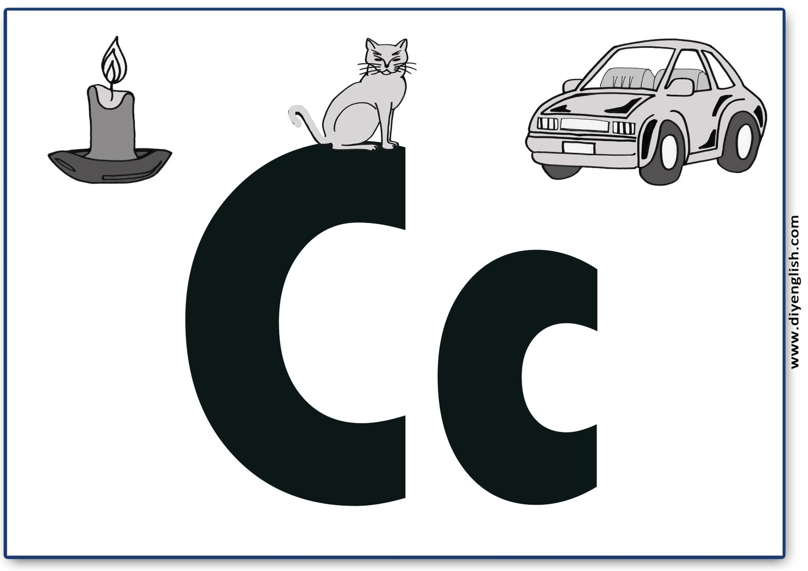 Letter C flashcard