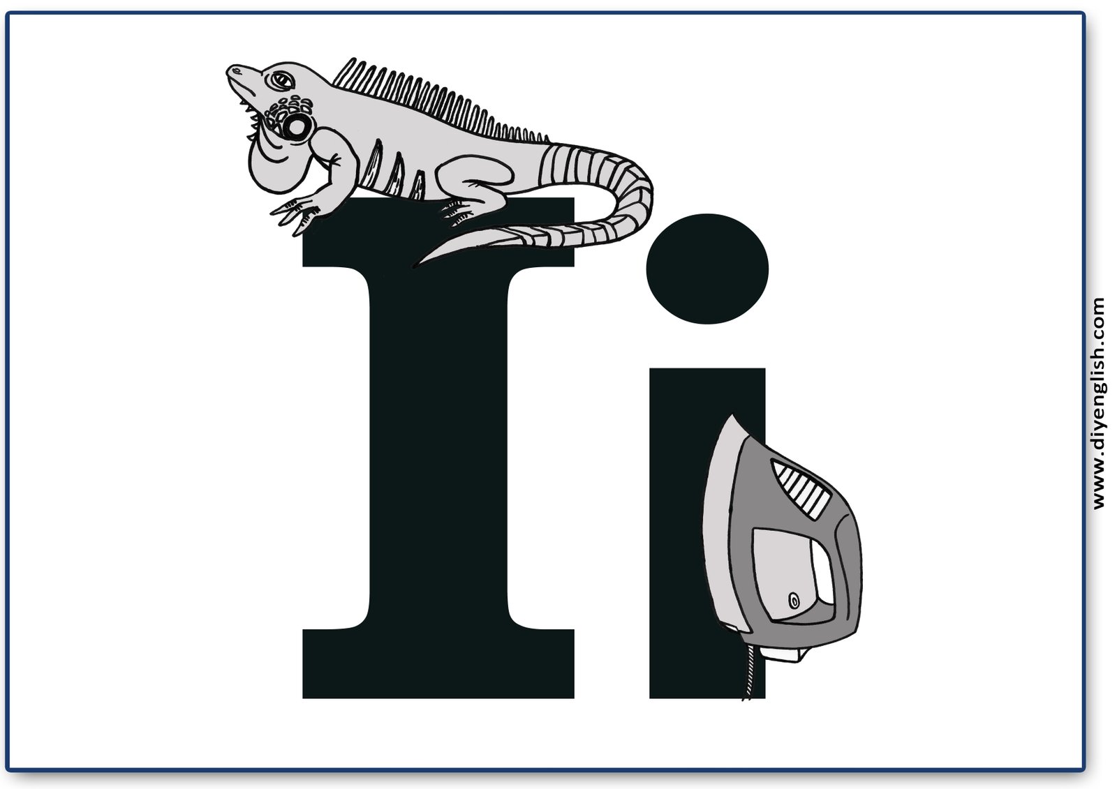 Letter I flashcard